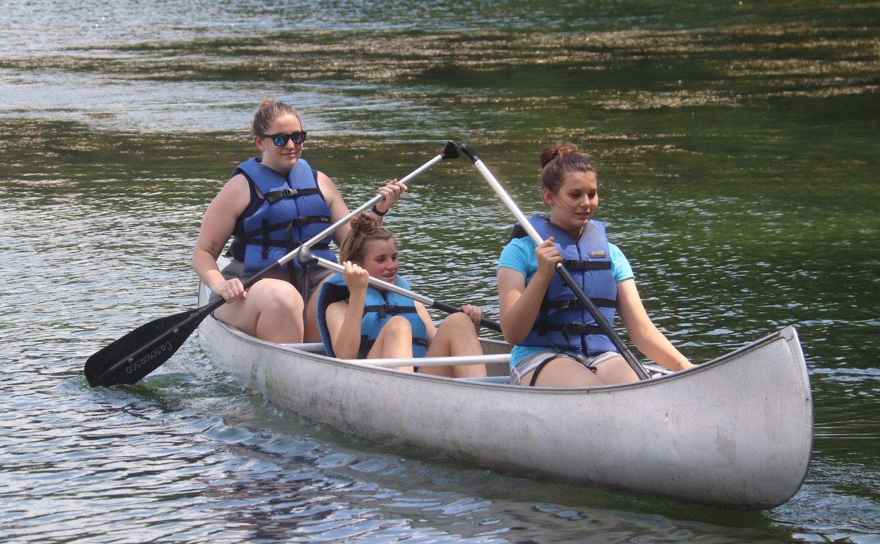 Canoeing girls